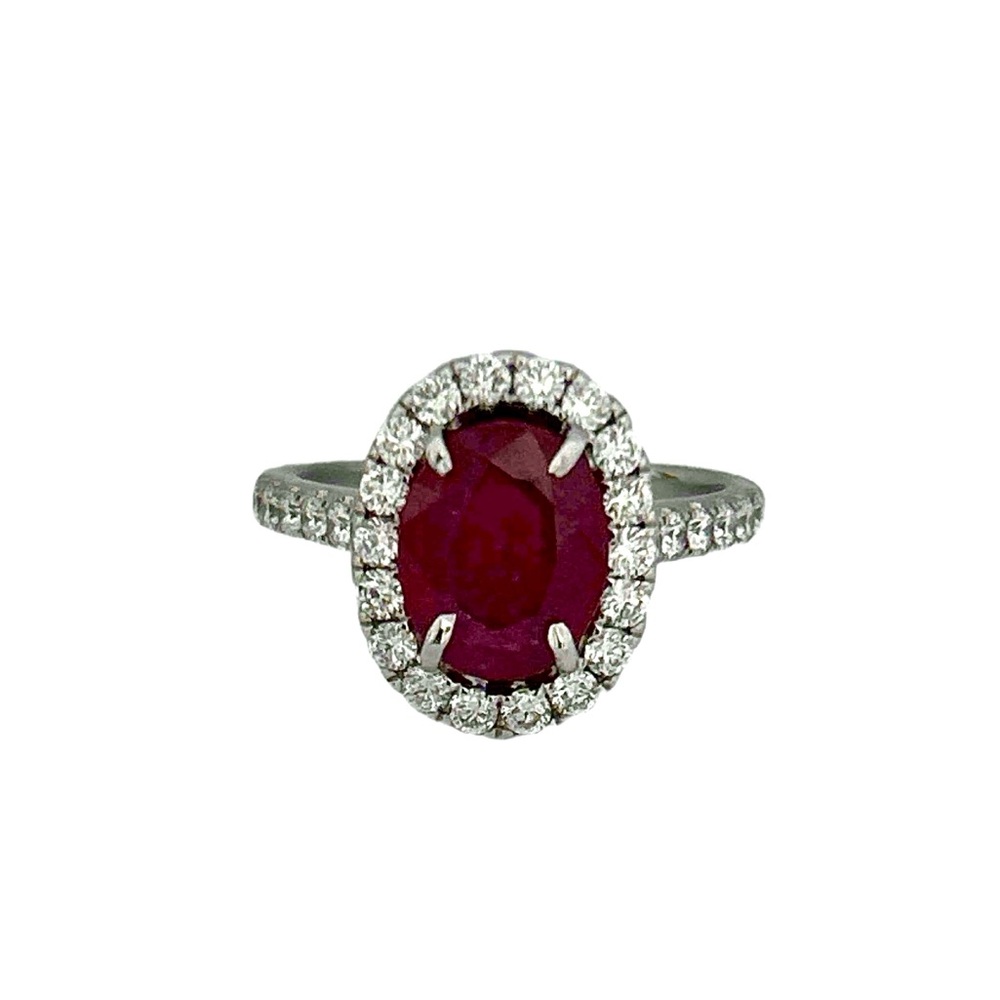 3 carat ruby and diamond ring